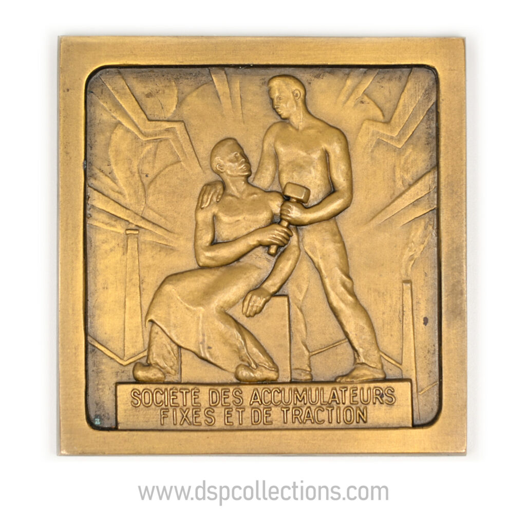 Médaille ou plaque, SAFT (Société des accumulateurs fixes et de traction) 1926
