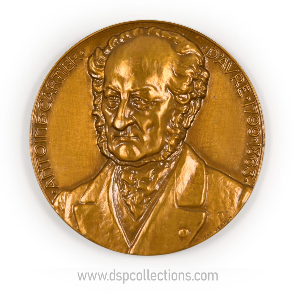 Médaille Antoine Cartier d'Aure 1799-1863 Toulouse, par Jean Vernon