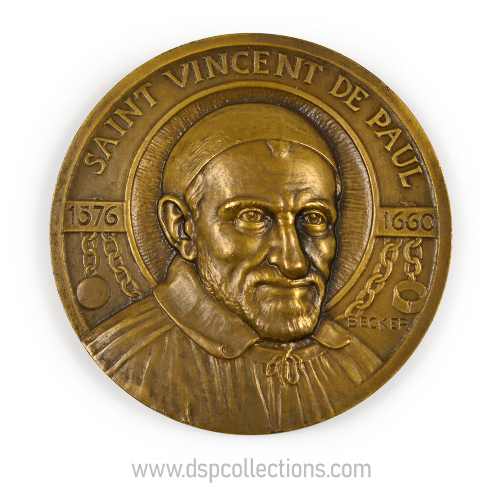 Médaille Saint Vincent de Paul 1576 1660 par Becker