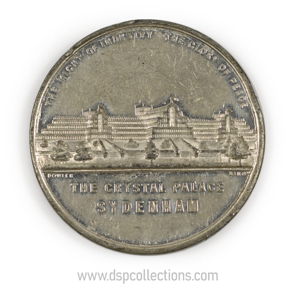 Médaille Crystal Palace 1862, par Dowler