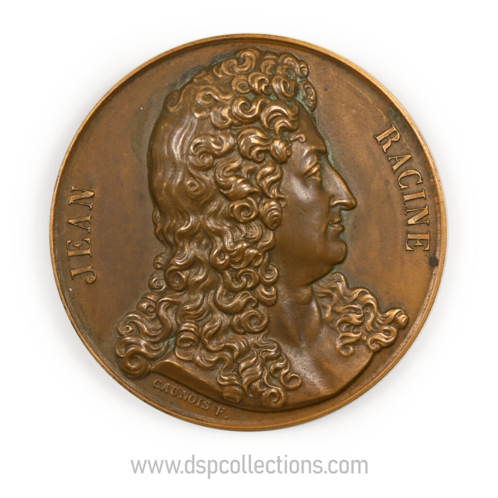 Médaille en Bronze Molière et Racine par Domard et Caunois