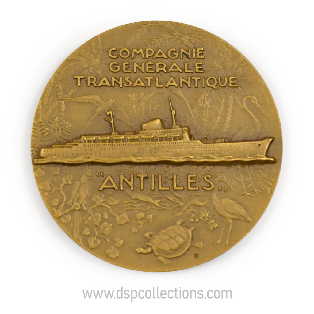 Médaille  Compagnie générale transatlantique Antilles