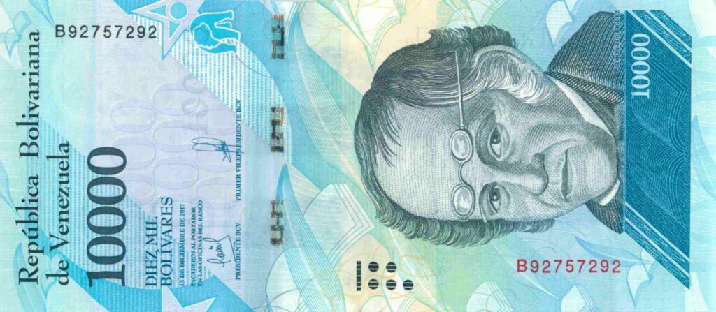 VENEZUELA billet de 10.000 Bolívares Simon Rodriguez 13-12-2017