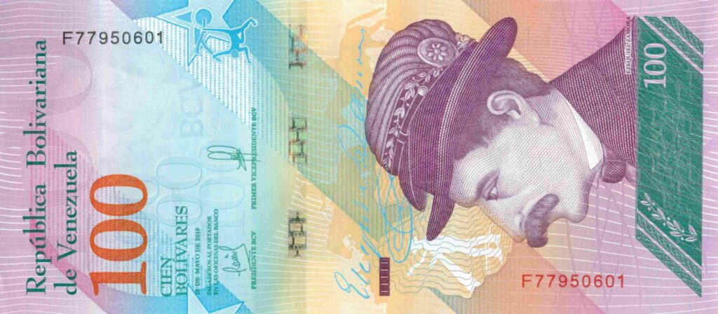 VENEZUELA billet de 100 Bolívares Ezequiel Zamora 18-05-2018