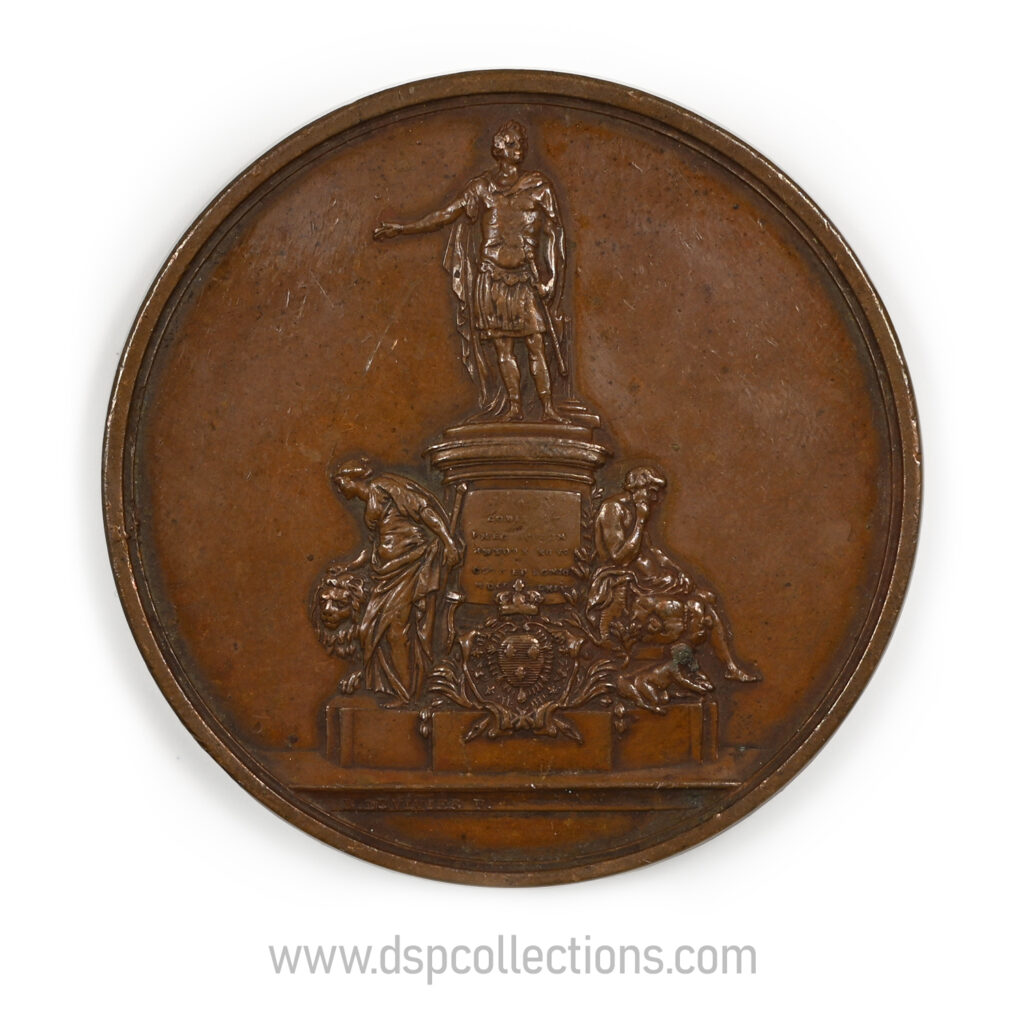 Médaille statue de Louis XV par Pigalle à Reims, par Duvivier 1764