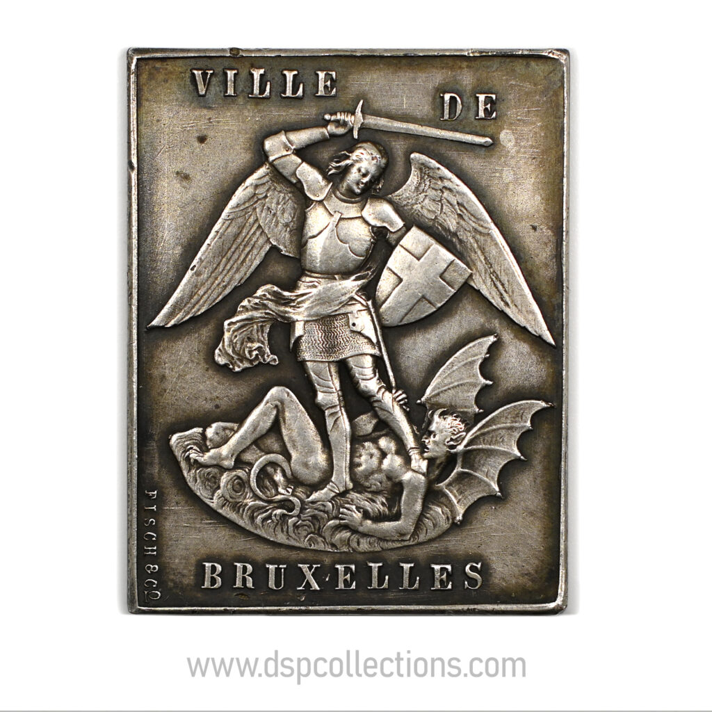 Médaille ou plaque Ville de Bruxelles Cercle du bain royal  1905 par Fisch