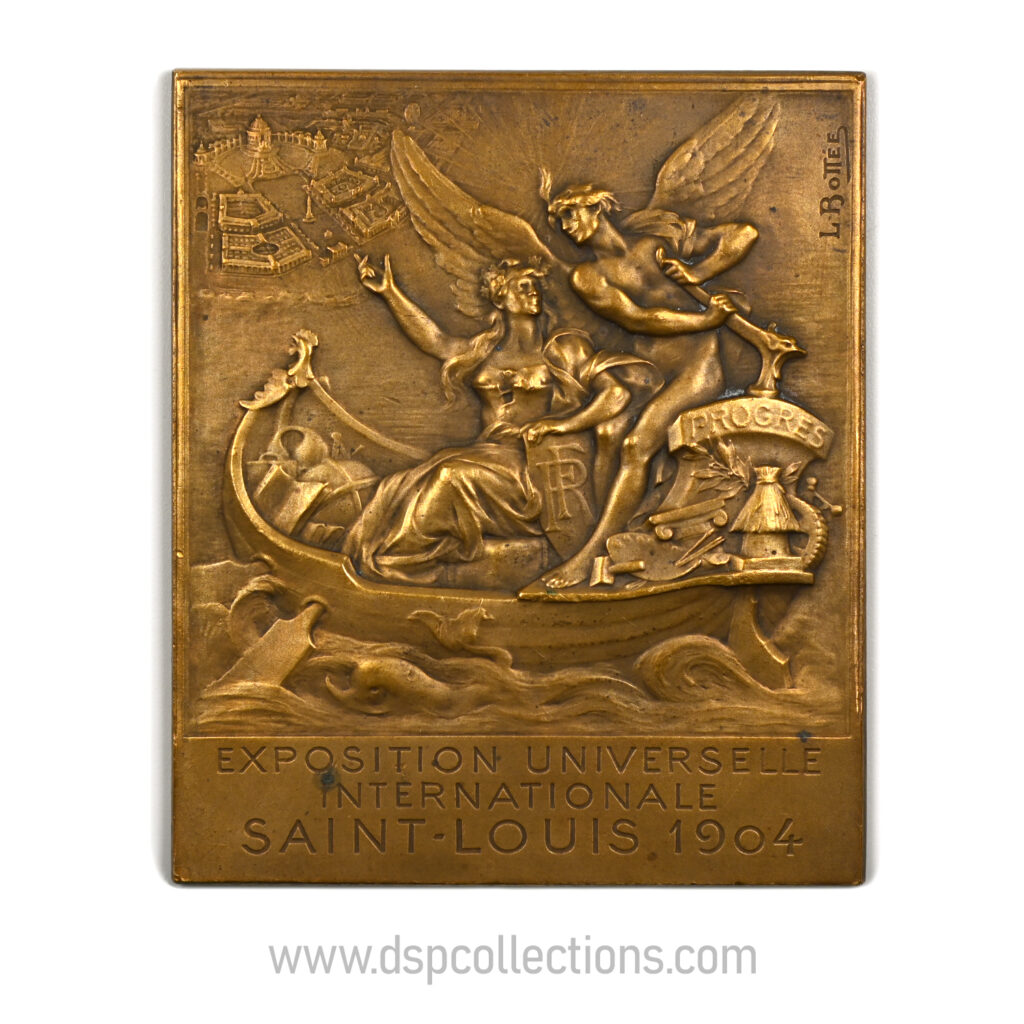 Médaille ou plaque Exposition universelle de Saint-Louis par L. Bottée, 1904