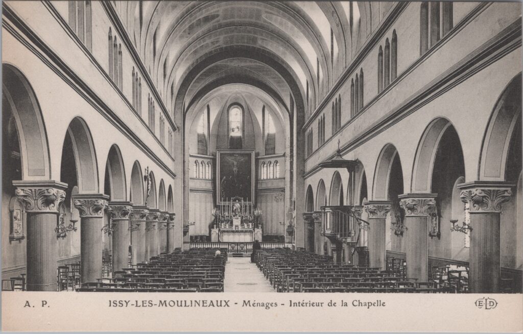 CPA ISSY-Les-MOULINEAUX, Hospice des Petits Ménages, Intérieur de la Chapelle