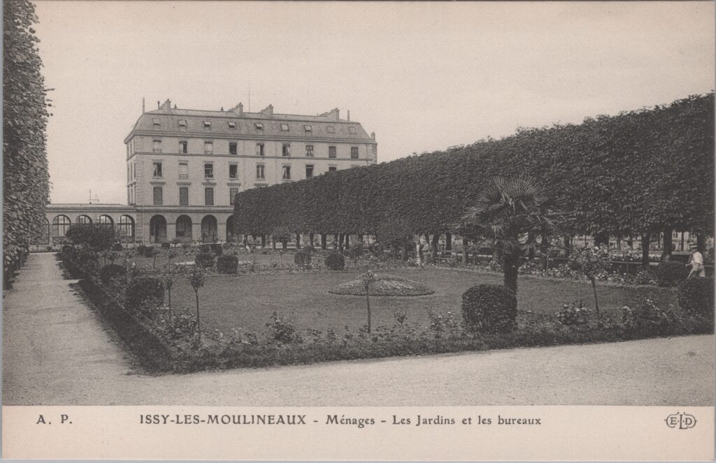 CPA ISSY-Les-MOULINEAUX, Hospice des Petits Ménages, Les Jardins et les bureaux