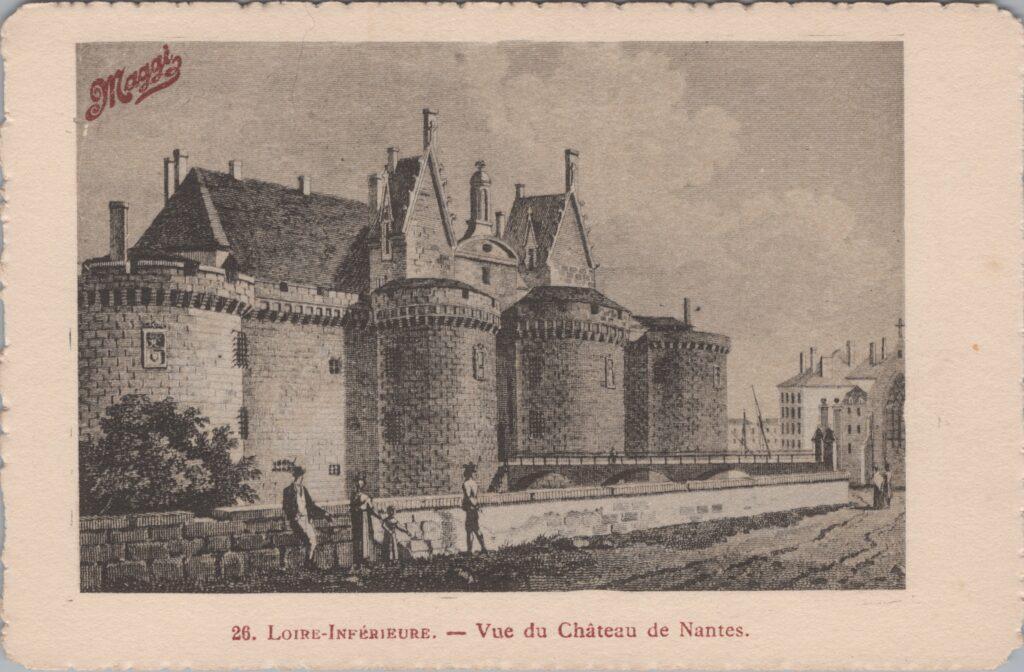 CPA publicitaire MAGGY - Loire Inférieure, Vue du Château de Nantes (44)