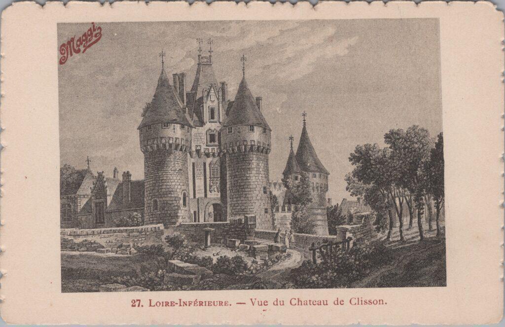 CPA publicitaire MAGGY - Loire Inférieure, Vue du Château de Clisson (44)