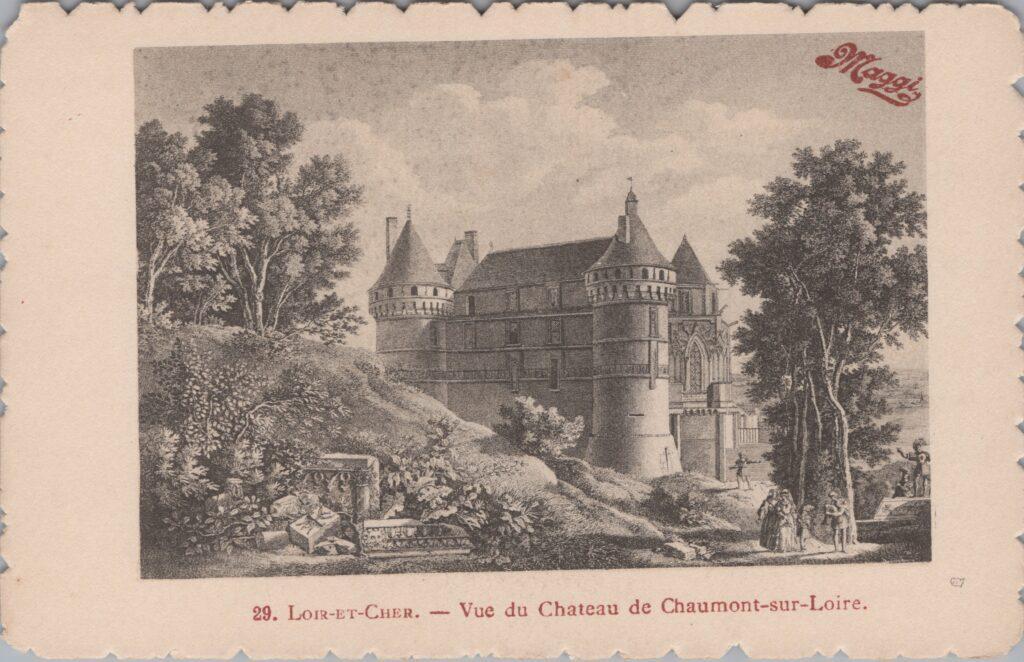 CPA publicitaire MAGGY - Loir et Cher, Vue du Château de Chaumont sur Loire (41)