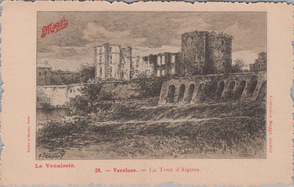 CPA publicitaire MAGGY - Le Venaissin, Vaucluse, La Tour d'Aigues (84)