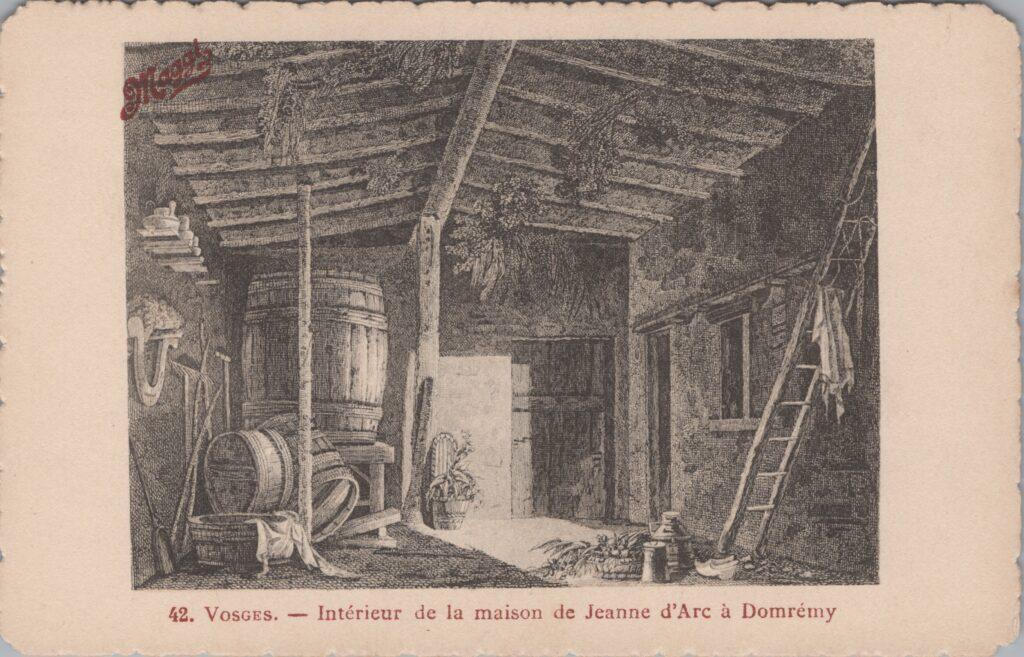 CPA publicitaire MAGGY - Vosges, Intérieur maison de Jeanne d'Arc à Domrémy (88)