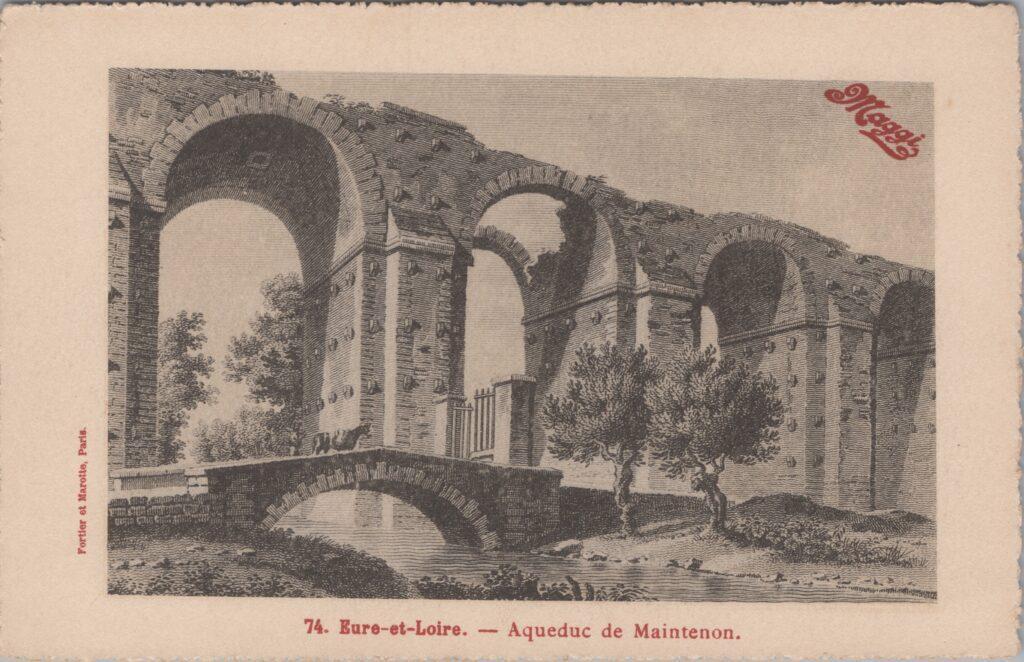 CPA publicitaire MAGGY - Eure et Loire, Aqueduc de Maintenon (28)