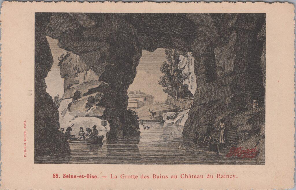 CPA publicitaire MAGGY - Seine et Oise, La Grotte des Bains au Château du Raincy