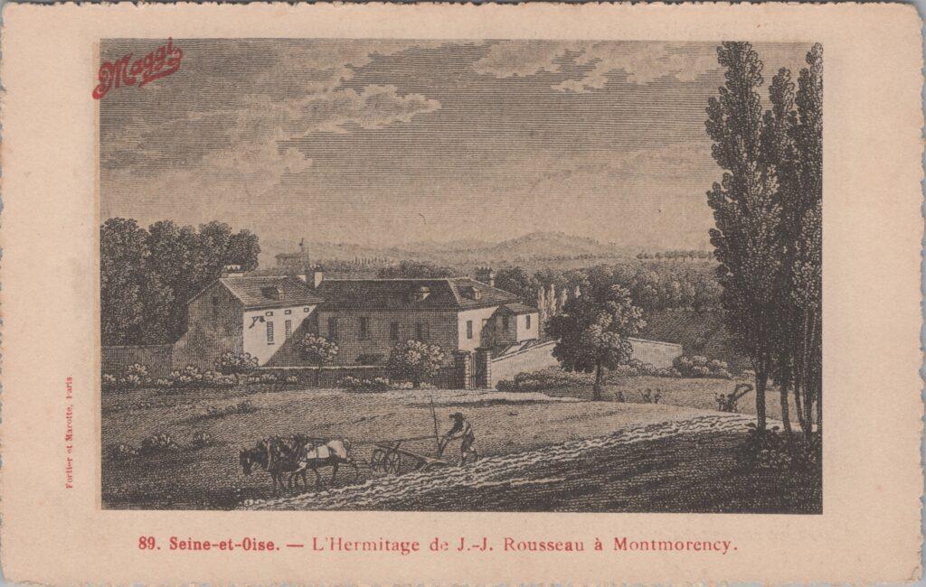 CPA publicitaire MAGGY - Seine et Oise, L'Hermitage de Rousseau à Montmorency