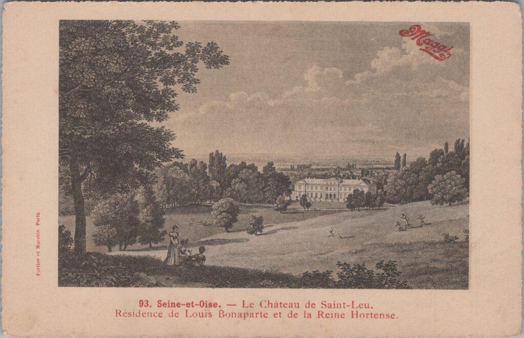 CPA publicitaire MAGGY - Seine et Oise, Le Château de Saint-Leu (78)