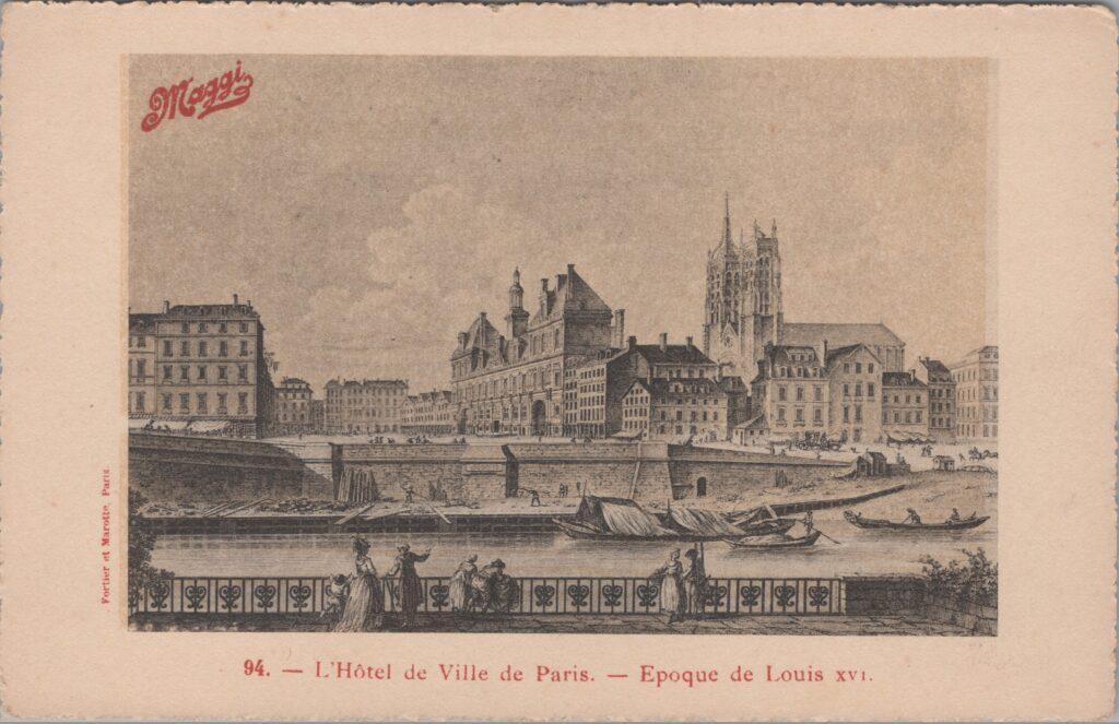 CPA publicitaire MAGGY - L'Hotel de la Ville de Paris-Epoque de Louis XVI (75)