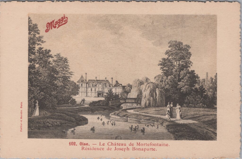 CPA publicitaire MAGGY - Oise, Le Château de Mortefontaine Résidence Bonaparte