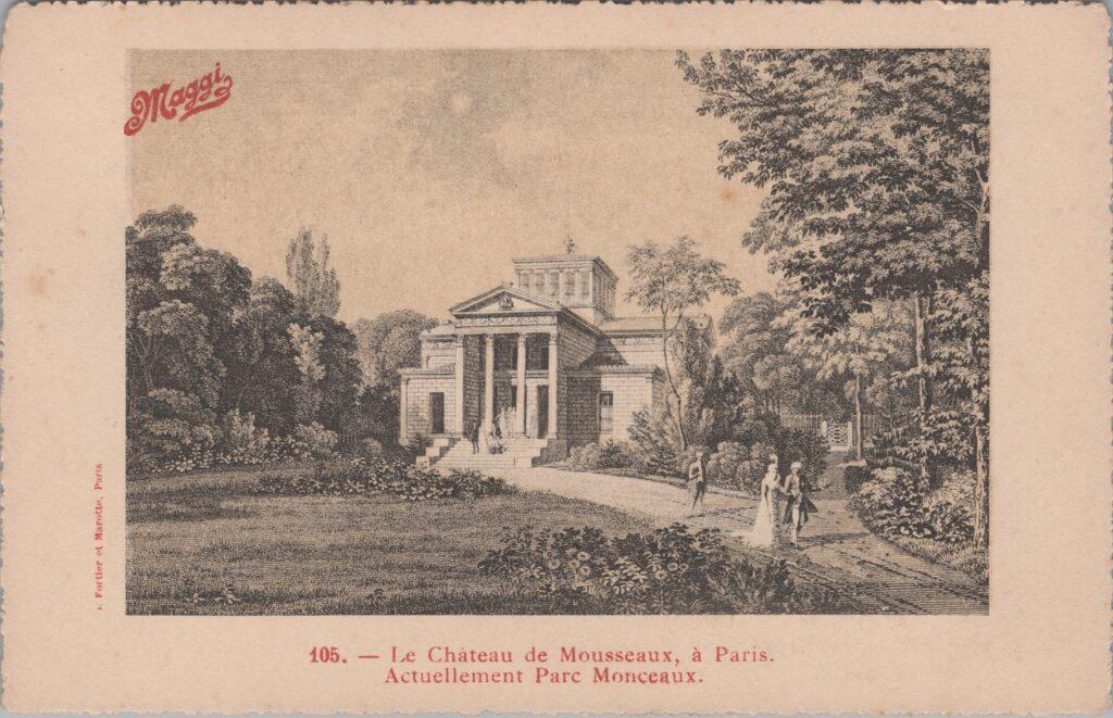 CPA publicitaire MAGGY - Le Château de Mousseaux à Paris (75)