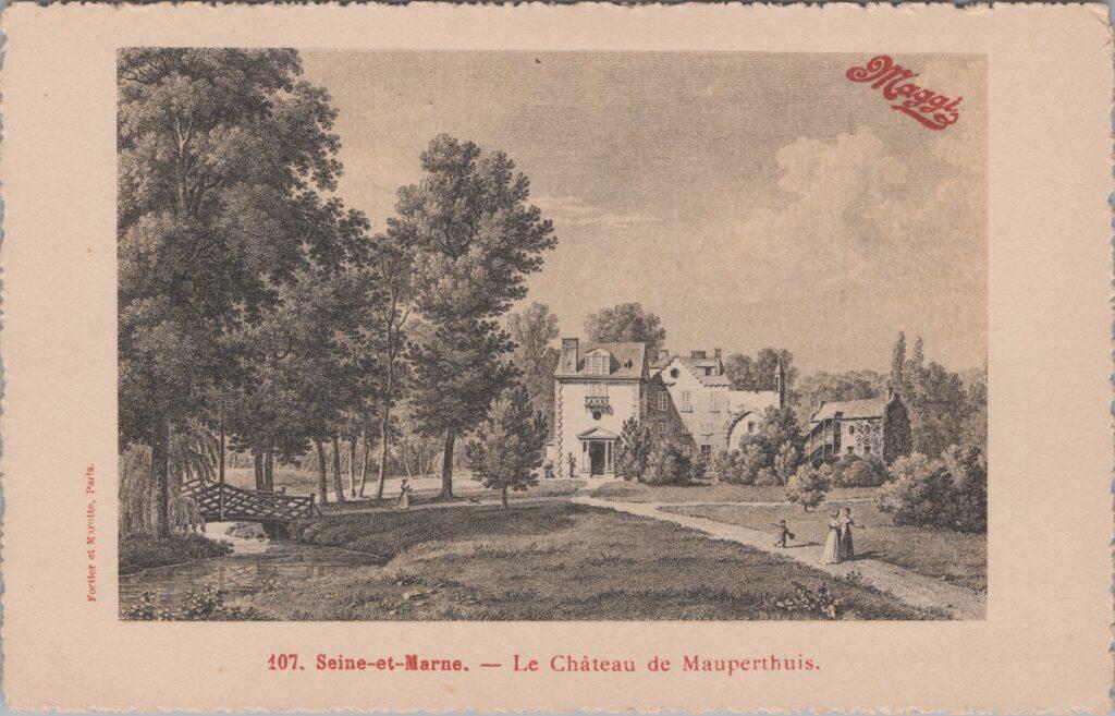 CPA publicitaire MAGGY - Seine et Marne, Le Château de Mauperthuis (77)