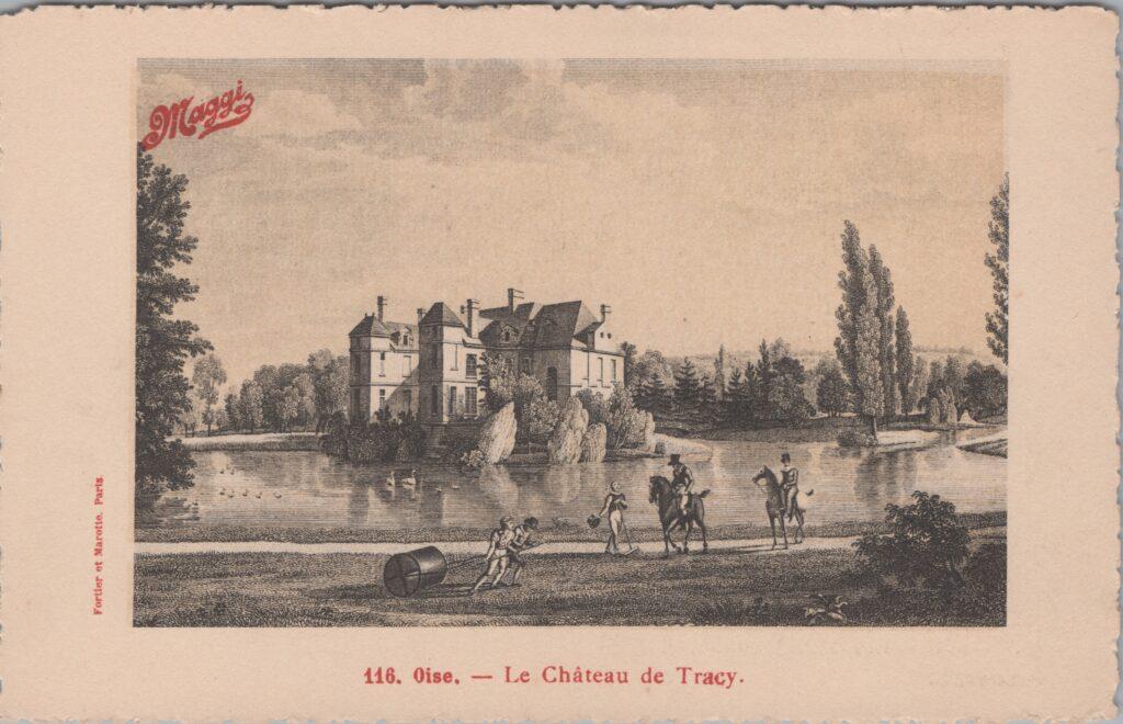 CPA publicitaire MAGGY - Oise, Le Chateau de Tracy (60)