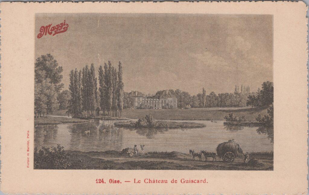 CPA publicitaire MAGGY - Oise, Le Château de Guiscard (60)