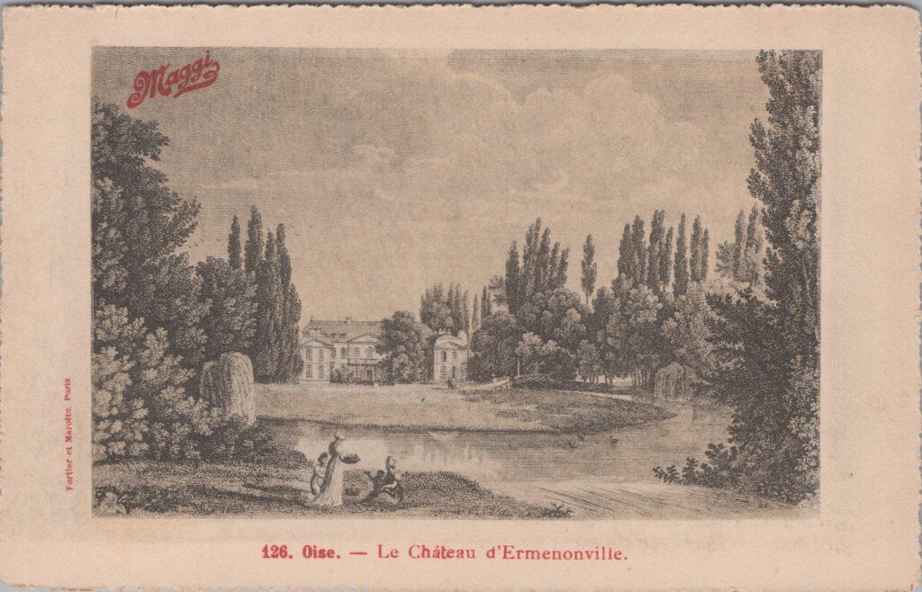 CPA publicitaire MAGGY - Oise, Le Chateau d'Ermenonville (60)