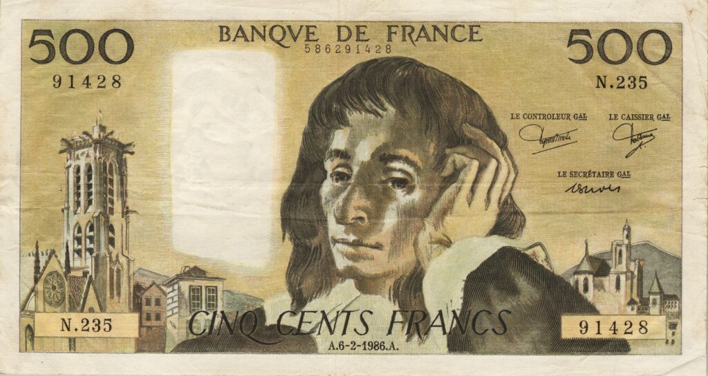 FRANCE billet de 500 Francs Pascal 06-02-1986