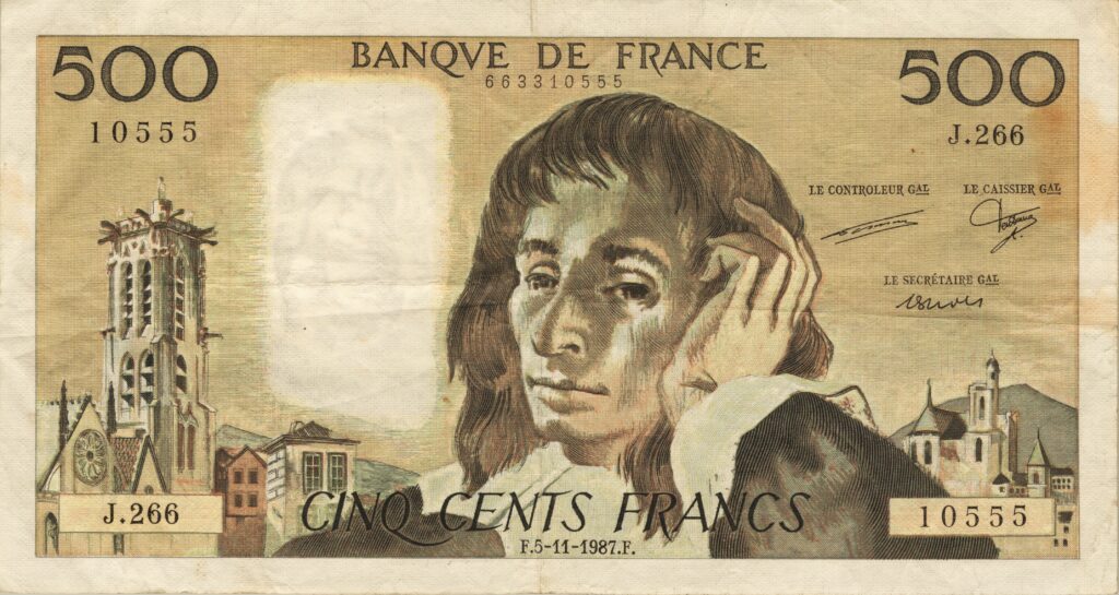 FRANCE billet de 500 Francs Pascal 05-11-1987