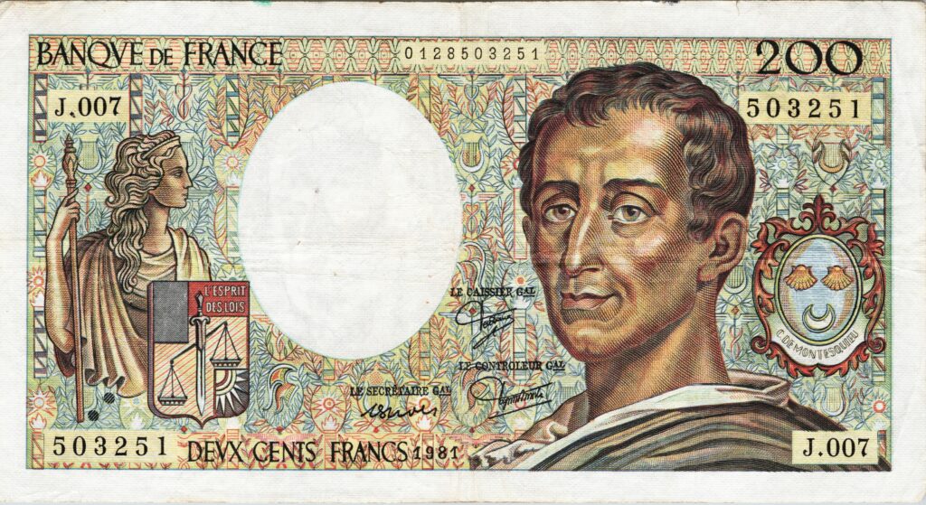 FRANCE billet de 200 Francs Montesquieu 1981