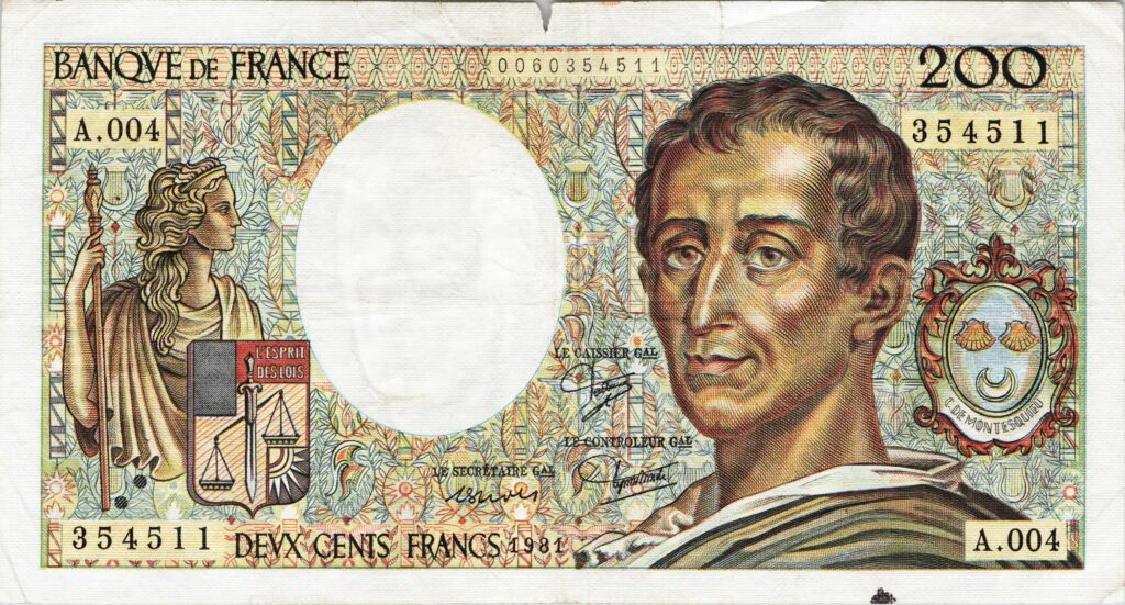 FRANCE billet de 200 Francs Montesquieu 1981