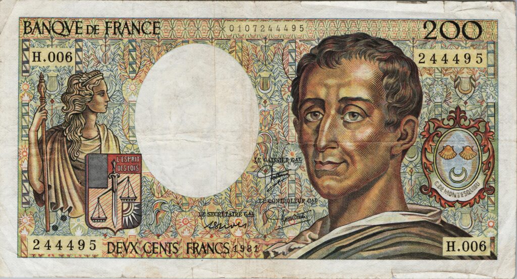 FRANCE billet de 200 Francs Montesquieu 1981