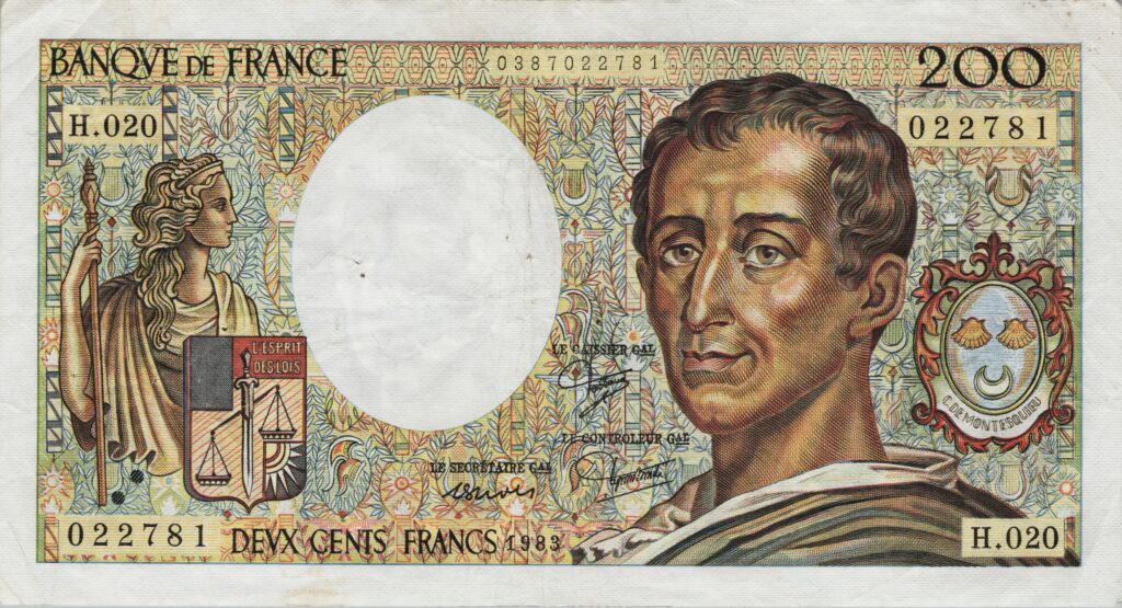 FRANCE billet de 200 Francs Montesquieu 1983