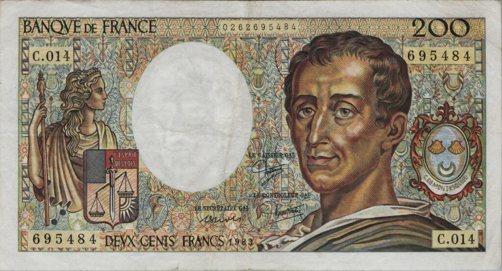 FRANCE billet de 200 Francs Montesquieu 1983