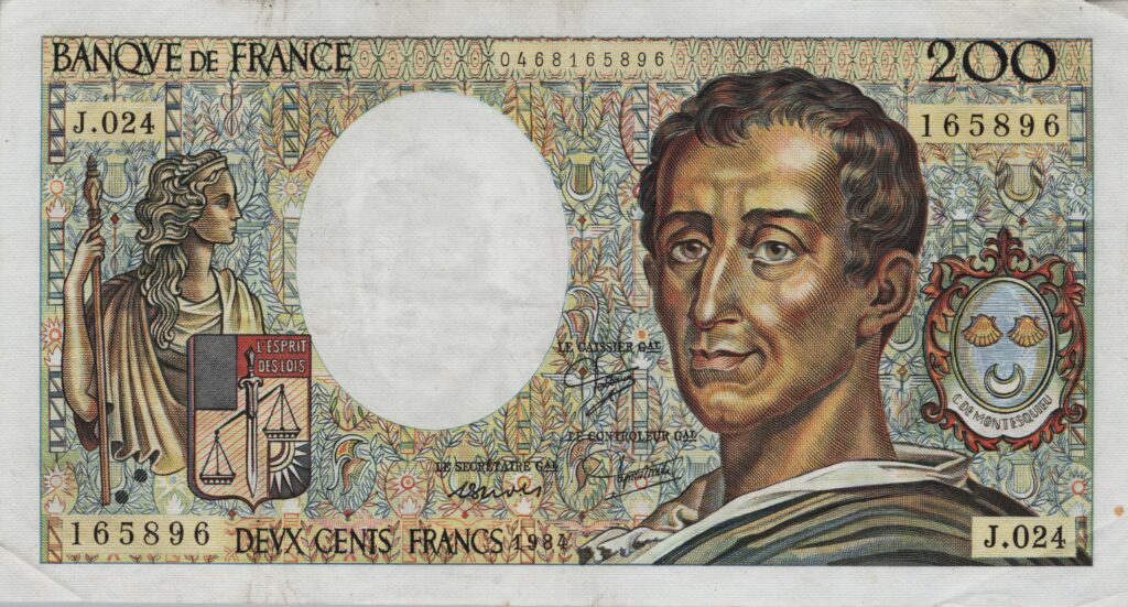 FRANCE billet de 200 Francs Montesquieu 1984