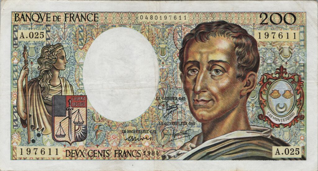 FRANCE billet de 200 Francs Montesquieu 1984