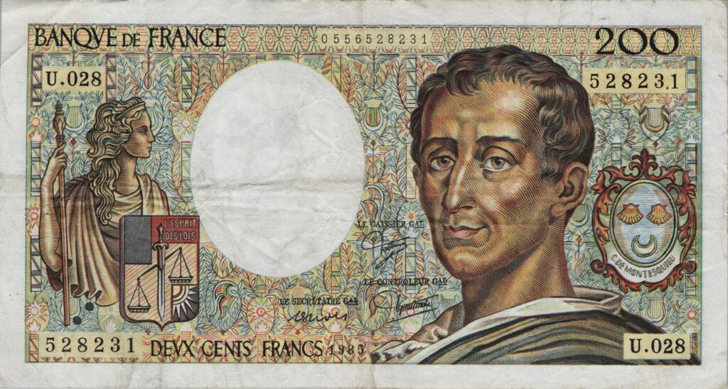 FRANCE billet de 200 Francs Montesquieu 1985