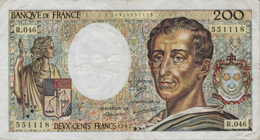 FRANCE billet de 200 Francs Montesquieu 1987