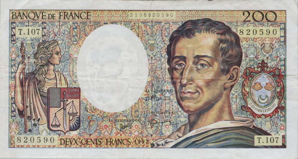 FRANCE billet de 200 Francs Montesquieu 1992