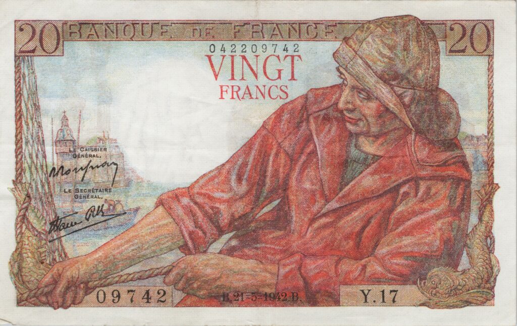 FRANCE billet de 20 Francs Pêcheur 21-05-1942