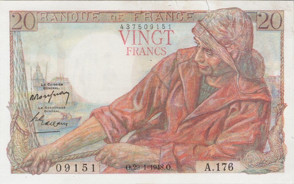 FRANCE billet de 20 Francs Pêcheur 29-01-1948