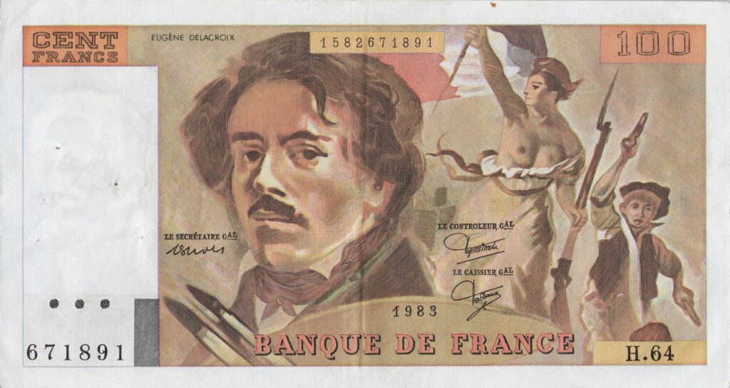 FRANCE billet de 100 Francs Delacroix 1983