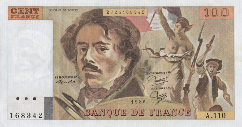 FRANCE billet de 100 Francs Delacroix 1986