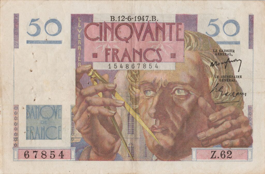 FRANCE billet de 50 Francs Le Verrier 12-06-1947