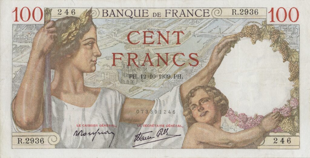 FRANCE billet de 100 Francs Sully 12-10-1939