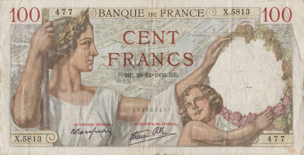 FRANCE billet de 100 Francs Sully 28-12-1939