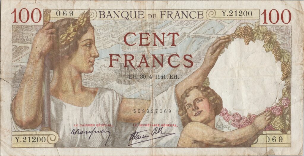 FRANCE billet de 100 Francs Sully 30-04-1941