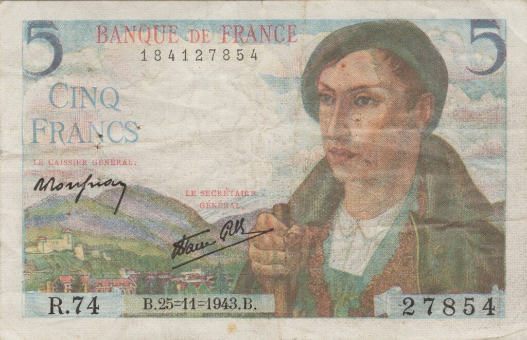 FRANCE billet de 5 Francs Berger 25-11-1943